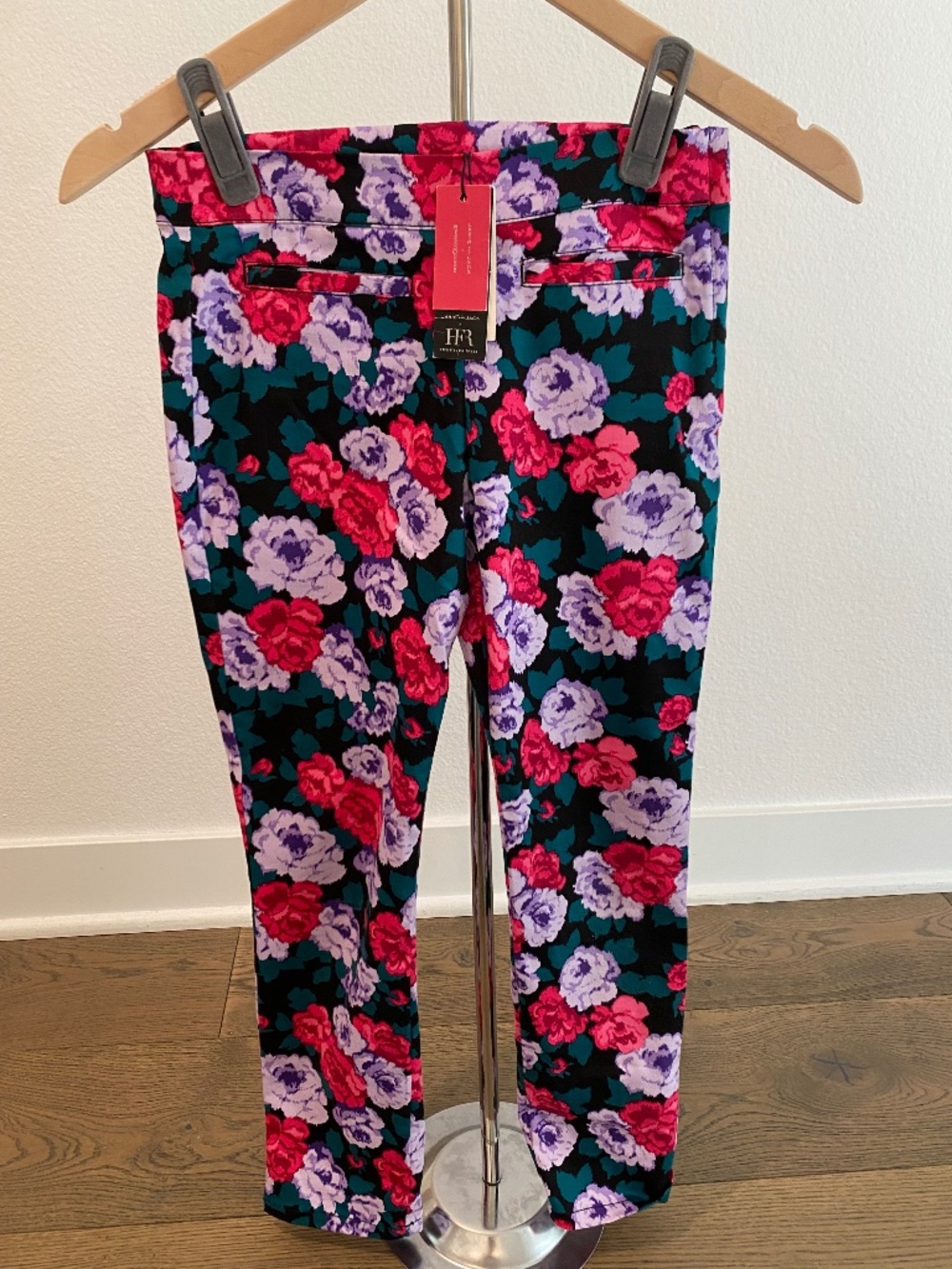 Janie and Jack x HFR Purple, Pink, and Dark Green Large-print Floral Pants - NWT